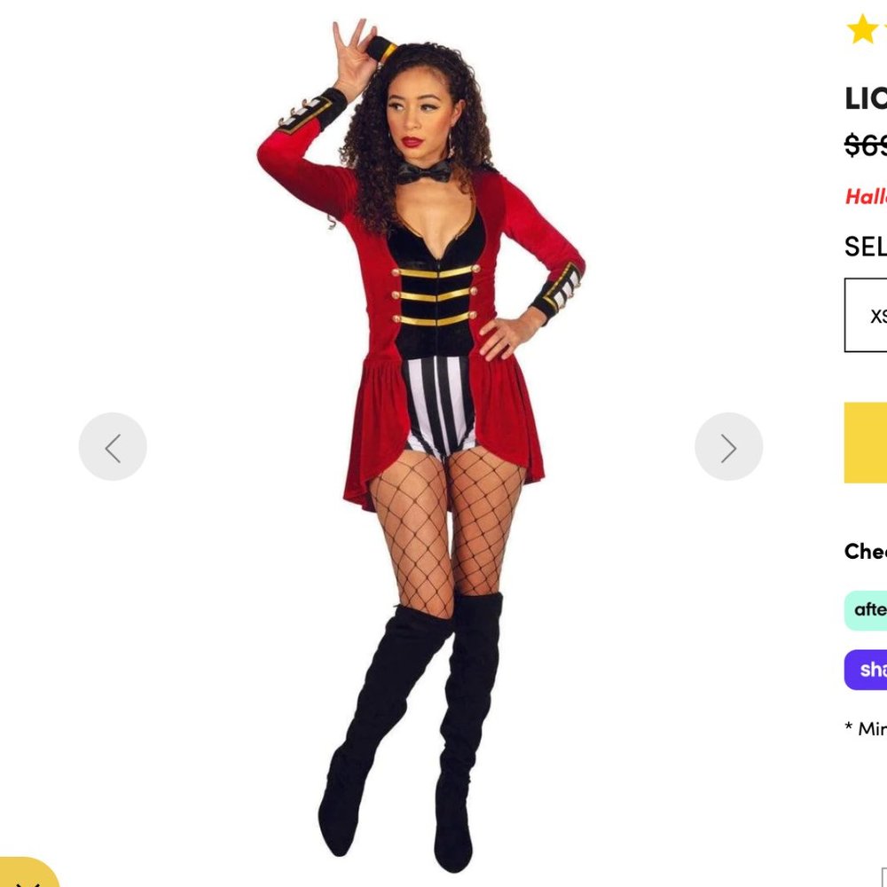 Tipsy Elves Lion Tamer / Ringmaster / Circus Costume NWT
